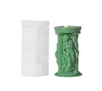 Qxiao Moule en silicone pour bougie en forme de colonne romaine de la déesse grecque Athéna - Fait à la main - Pour aromathérapie et gypse