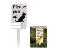 Qxiao Panneau « Please Pick Up » avec support de sac en bois pour déjections canines - Distributeur de sacs d'extérieur pour chien - Panneau amusant pour nettoyer les déjections canines - Pour