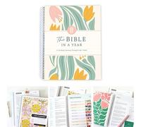 Qxiao The Bible In A Year : A 52-Week Study Through Gods Word Spiral Bible with Note Take Space Guide d'étude biblique 52 semaines Plan d'étude biblique pour les femmes Une étude biblique d'un an pour