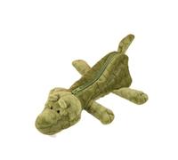 Qxiao Trousse à crayons en forme d'animal de dessin animé Lion Tigre Crocodile Hippopotame 3D en peluche avec fermeture éclair Organisateur de fournitures de bureau créatif Sac à cosmétiques pour la