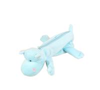 Qxiao Trousse à crayons en forme d'animal de dessin animé lion, tigre, crocodile, hippopotame, trousse à crayons en peluche 3D avec fermeture éclair, organiseur créatif pour la maison, le bureau,