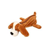 Qxiao Trousse à crayons en peluche 3D en forme d'animal de dessin animé Lion Tigre Crocodile Hippopotame avec fermeture éclair Organisateur de fournitures de bureau créatif Sac à cosmétiques pour la