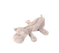 Qxiao Trousse à crayons en peluche 3D en forme d'animal de dessin animé Lion Tigre Crocodile Hippopotame avec fermeture éclair Organisateur de fournitures de bureau créatif Sac à cosmétiques pour la