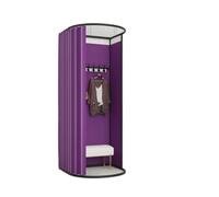 Qxmiguel Cabine essayage Cabine d'essayage en U, Portable, temporaire, Mobile, Protection de la Vie privée, vestiaire Pliable for Magasin de vêtements Salle d'essayage(Lila,100 * 95 * 200cm)