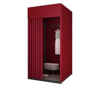 Qxmiguel Cabine essayage Cabine d'essayage Mobile temporaire Compatible with Magasin de vêtements Portable et Pliable with Le Shopping en extérieur 3 Tailles Salle d'essayage(Wine Red,1 * 0.8 * 2m)