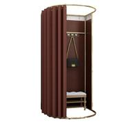 Qxmiguel Cabine essayage Cabine d'essayage Mobile temporaire Compatible with Magasin de vêtements vestiaire Portable Bureau Protection de la Vie privée Salle d'essayage(Brown B,1 * 0.95 * 2m)