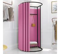 Qxmiguel Cabine essayage Cabine d'essayage Mobile vestiaire Portable Amovible Protection de la Vie privée Compatible with la Maison Le Bureau Le Centre Commercial Salle d'essayage(Roze,85 * 80cm)