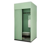 Qxmiguel Cabine essayage Cabine d'essayage Portable, Pliable, Mobile avec Rideau d'ombrage, Boucles de Suspension, Bases Stables Salle d'essayage(Cyan,100 * 100 * 200)