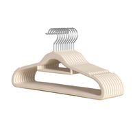Qxmiguel Cintres Lot de 10 cintres en Peluche Ultra Larges et antidérapants, organiseurs de Garde-Robe multifonctionnels for Chambres et magasins de vêtements Porte-vêtements(Wit)