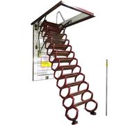 Qxmiguel Escalier Mezzanine Échelle de Plafond déroulante pour Grenier, échelle Pliante, échelle Murale de Loft, Extension d'escalier, Ti-MG Allo 80x90cm, 9,8 Pieds de Hauteur Échelle