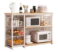 Qxmiguel étagère Cuisine à Poser Étagère de Cuisine multifonctionnelle sur Pied Buffet de Salle à Manger Multicouche Four à Micro-Ondes étagère de Rangement pour casseroles Armoire de Maison Étagères