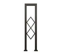 Qxmiguel Lot de 3 rampes d'escalier intérieures en Forme de U, rampes d'escalier en métal for Villas, balcons, couloirs, Appartements, intérieurs et extérieurs(Svart,85cm)
