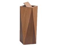 Qxmiguel Poubelle Poubelle de Cuisine avec Couvercle basculant, Grande capacité, Double Barillet en Bois, for Salon et Chambre à Coucher Corbeille(Mixed,L)