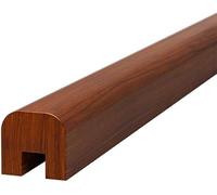 Qxmiguel Rampes d'escalier en Bois, Garde-Corps en Verre, Capuchon de Canal supérieur de Garde-Corps en Verre, Longueur de la Fente for Carte Personnalisable(Walnut,90cm)