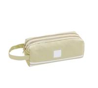 Qxmiguel Trousse Trousse de Rangement Simple et personnalisée for Papeterie, Trousse créative for Fournitures de Bureau, Grande capacité, Double Couche Fournitures de Papeterie(Groen)