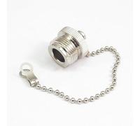 QXNASU Lot de 2 vis de bouchon anti-poussière N femelle en cuivre avec chaîne pour connecteur N mâle UHF PL259