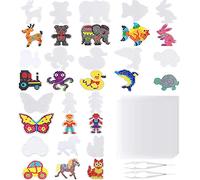 QXNDXQ Base pour perles à repasser, 16 pièces Pegboard pour perles de fusion, activités créatives pour fêtes d'anniversaire et toutes les fêtes