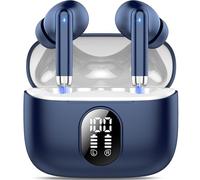 QXQ Écouteurs Bluetooth 5.4, 2025 Nouveau Ecouteurs sans Fil avec HiFi Stéréo, 40H Mini Oreillette sans Fil ENC Réduction Antibruit Mic Casque Bluetooth, IP7 Étanche Ecouteurs Bleu, pour Android iOS
