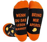QXRXN Aperol cadeau chaussettes Dames et hommes, Aperol injection cadeau chaussettes Si vous pouvez lire cela apportez-moi des cadeaux amusants pour femmes hommes amie anniversaire à Noël