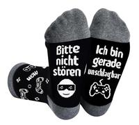 QXRXN Cadeau amusant Zocker Chaussettes de jeu cool pour adolescents, filles, garçons, cadeaux de Noël pour hommes, Blanc., 39-46