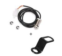 Qxryzp 1X Câble de capteur + 2X Aimant Moto Numérique ATV Compteur Kilométrique Vitesse Tachymètre Compteur kilométrique moto(With bracket)