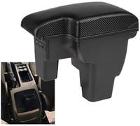 Qxryzp Boîte d'accoudoir de console centrale Pièces de détails intérieurs, pour Ford pour Focus 3 Iii Mk3 2011 10-20 Boîte de rangement d'accessoires d'accoudoir de voiture(BLACK B2 black line Corium)