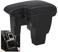 Qxryzp Boîte d'accoudoir de console centrale Pièces de détails intérieurs, pour Ford pour Focus 3 Iii Mk3 2011 10-20 Boîte de rangement d'accessoires d'accoudoir de voiture(BLACK A3 Black White line)