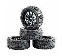 Qxryzp Jeux de Roues pneus en Caoutchouc, for HSP, for HPI, 1/10 1.10 Course Automobile sur Route Pneus Tout-Terrain pour véhicules télécommandés