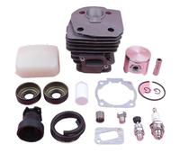 Qxryzp Kit cylindre-piston 44 mm, for Husqvarna 346XP 350351353, joint d'admission de ligne filtre à air et carburant, pièce rechange for Couvercle d'objectif de phare de voiture
