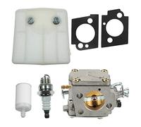 Qxryzp Kit de bougies d'allumage, joints carburateur scie à chaîne, filtre huile Air, for Husqvarna, 61 266 268 272, outils électriques jardin Bougie d'allumage pour moteur de tondeuse à gazon