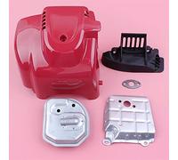 Qxryzp Kit de couvercle de guidage d'air de silencieux d'échappement de moteur de cylindre supérieur GX35 GX35NT HHT35S pièce de moteur de petit moteur 4 temps Kit silencieux pour tronçonneuse