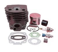 Qxryzp Kit de piston cylindre, for Husqvarna 55 51 avec soupape décompression joint démarrage d'admission roulement à aiguilles jeu Couvercle d'objectif de phare de voiture