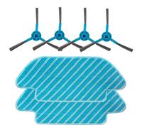 Qxryzp Kit de remplacement d'aspirateur, pièces rechange for Cecotec Conga, 4090 5090 6090, brosse latérale centrale, roue en tissu vadrouille Kit de remplacement pour aspirateur robot(EH)