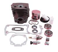 Qxryzp Kit de segments piston cylindre, for Husqvarna 51 55 Rancher tronçonneuse pièce rechange roulement manivelle joint d'huile jeu Couvercle d'objectif de phare de voiture