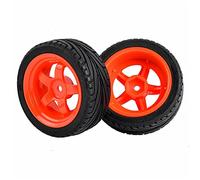 Qxryzp Lot de 4 pneus et Roues adhérents for HSP, for HPI, Voiture Vitesse sur Route 1/10 1.10 Pneus Tout-Terrain pour Voitures télécommandées(6030R-8010)