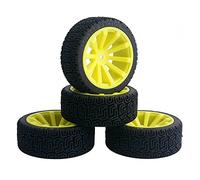 Qxryzp Pneus de Course Plats avec décalage Roue 6mm, for HSP, for HPI, Voiture sur Route 1.10, 4 pièces Pneus Tout-Terrain pour véhicules télécommandés(601Y-8014)