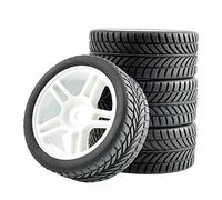 Qxryzp Roues ABS de pneus en Caoutchouc 4 pièces, for HSP, for HPI, Voiture Route 1.10 Pneus Tout-Terrain pour véhicules télécommandés(905W-6085)