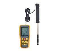 QXSJEDYCH Anémomètre numérique à Fil Chaud, Vitesse du Vent/débit d'air/température mesurant 0~30 m/s avec Interface USB et capteur Mince GM8903 Anémomètre