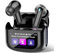 QXUFV Ecouteurs Bluetooth sans Fil, Écouteurs Bluetooth 5.4 Écran Tactile LED Multifonction avec Mode 5 EQ, 48H Écouteurs sans Fil ANC Réduction du Bruit Mic avec HiFi Stéréo, Casque IP7 Etanche