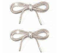 QXWD 1 Paire de Lacets de Chaussures en Strass - Lacets de Chaussures en Diamant de Luxe avec Cordon de Serrage Brillant et Sangle tressée croisée