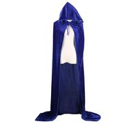 QXWD Cape de Noël plissée en velours à capuche pour costume médiéval de sorcière Halloween Noël
