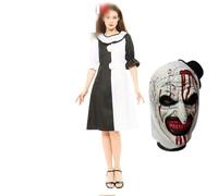 QXWD Costume de cosplay pour homme ou femme - Combinaison de clowns tueurs pour Halloween