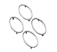 QXWRLD 4 pièces, for Ford, for Focus 2 2005-2013, climatisation ABS Garniture chromée décoration de Sortie Anneau Circulaire Accessoires Automobiles Couvercle de Sortie d'aération(Bright)