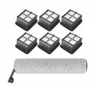 QXWRLD Pièces de rechange for aspirateur sec et humide Dreame, H12 H12 Pro/Plus, brosse à rouleau souple, accessoires de filtre Hepa Filtre de remplacement pour aspirateur(SET 2)