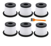 QXWRLD Remplacements de filtre HEPA d'aspirateurs lavables, for aspirateur à poignée SILVERCREST SHAZB 29.6 A1, accessoires de pièces de rechange de filtres Filtre de remplacement pour aspirateur(6pcs