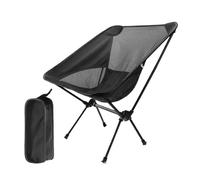 QXWYBYQGW Chaise De Camping Pliante Légère Et Portable avec Sac Fourre-Tout Et Poches Latérales - Idéale for La Randonnée, La Plage, Les Voyages en Plein Air, Le Jardinage Et Les Pique-niques(Black)