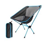 QXWYBYQGW Chaise De Camping Pliante Légère Et Portable avec Sac Fourre-Tout Et Poches Latérales - Idéale for La Randonnée, La Plage, Les Voyages en Plein Air, Le Jardinage Et Les Pique-niques(Blue)