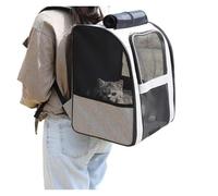 QXWYBYQGW Sac À Dos for Chat, Grand Espace, Respirant, Portable, for Chats Et Chiots, Transport De Fournitures for Animaux De Compagnie(Gray,L 47x40x26cm)
