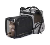 QXWYBYQGW Sac À Dos for Chat Grande Capacité, Double Extensible, Respirant, Pliable, Créatif,en Plein Air, avec Fermeture Éclair, Étui De Transport for Animaux De Compagnie