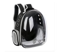 QXWYBYQGW Sac à Dos Transparent et Respirant for Animaux de Compagnie, léger et Portable, Souple, for Chats et Chiens, idéal for Les Voyages en extérieur(Black-Without-Cover)
